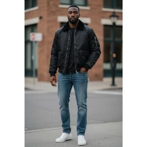 American Patrol Bomber Jacket, Style 1000, Black Men's Large NWT